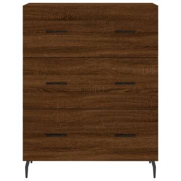 Highboard Brown Oak 69.5x34x180 cm Engineered Wood