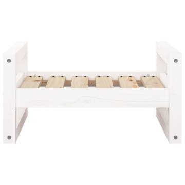 Dog Bed White 55.5x45.5x28 cm Solid Pine Wood