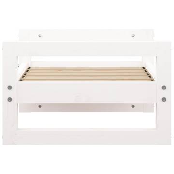 Dog Bed White 55.5x45.5x28 cm Solid Pine Wood