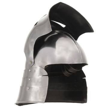 Medieval Knight Helmet Antique Replica LARP Silver Steel