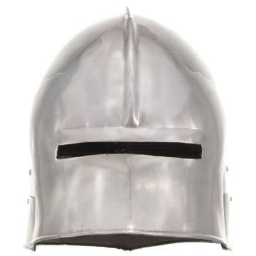 Medieval Knight Helmet Antique Replica LARP Silver Steel