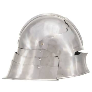 Medieval Knight Helmet Antique Replica LARP Silver Steel