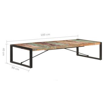 Coffee Table 180x90x40 cm Solid Reclaimed Wood