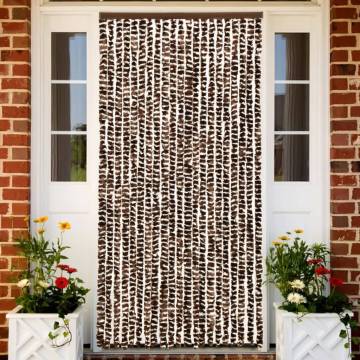 Insect Curtain Brown and White 90x220 cm Chenille