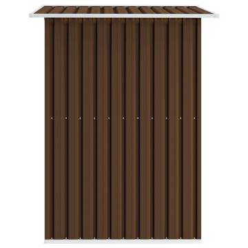 Garden Storage Shed Brown 204x132x186 cm Steel