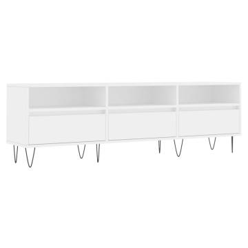 TV Cabinet White 150x30x44.5 cm Engineered Wood