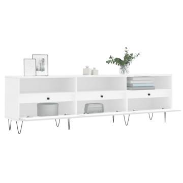 TV Cabinet White 150x30x44.5 cm Engineered Wood