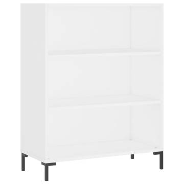 Bookcase White 69.5x32.5x90 cm Engineered Wood