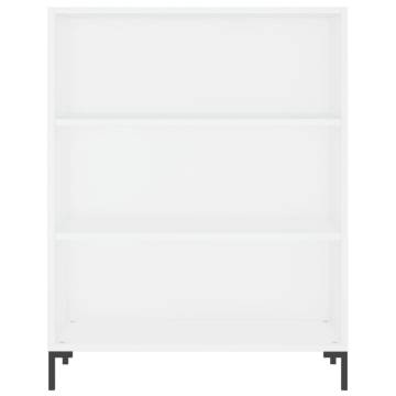 Bookcase White 69.5x32.5x90 cm Engineered Wood