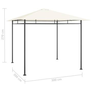 Gazebo 3x3x2.7 m Cream 180 g/m²