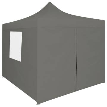 Foldable Party Tent Pop-Up with 4 Sidewalls 3x3 m Anthracite