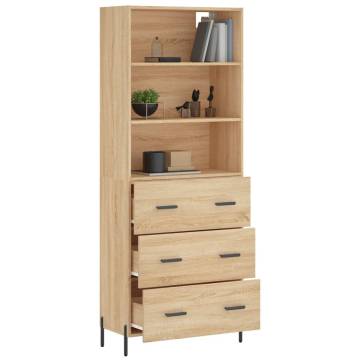 Highboard Sonoma Oak 69.5x34x180 cm Engineered Wood