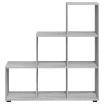 Staircase Bookcase Grey Sonoma 107 cm Engineered Wood