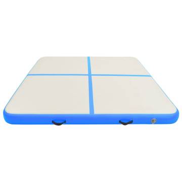 Inflatable Gymnastics Mat with Pump 200x200x10 cm PVC Blue