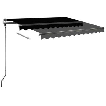 Freestanding Manual Retractable Awning 350x250 cm Anthracite