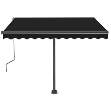 Freestanding Manual Retractable Awning 350x250 cm Anthracite