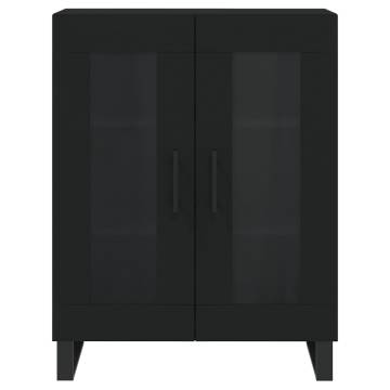 Highboard Black 69.5x34x180 cm Engineered Wood