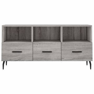 TV Cabinet Grey Sonoma 102x36x50 cm Engineered Wood