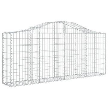 Arched Gabion Baskets 3 pcs 200x30x80/100 cm Galvanised Iron