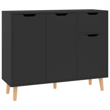 Sideboard High Gloss Black 90x30x72 cm Engineered Wood