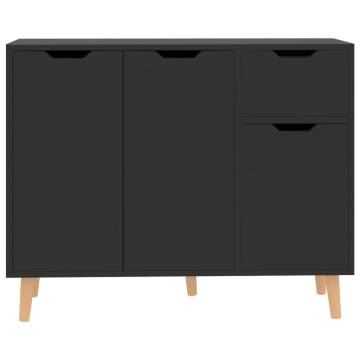 Sideboard High Gloss Black 90x30x72 cm Engineered Wood