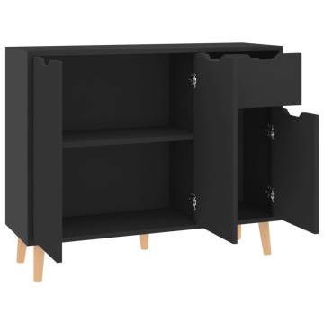 Sideboard High Gloss Black 90x30x72 cm Engineered Wood