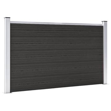 Fence Panel WPC 180x105 cm Black