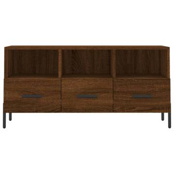 TV Cabinet Brown Oak 102x36x50 cm Engineered Wood