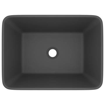 Luxury Wash Basin Matt Dark Grey 41x30x12 cm Ceramic