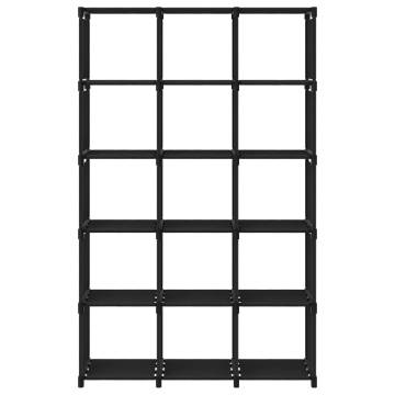 15-Cube Display Shelf Black 103x30x175.5 cm Fabric