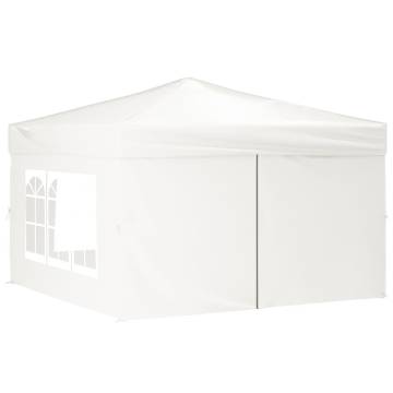 Folding Party Tent with Sidewalls White 3x3 m