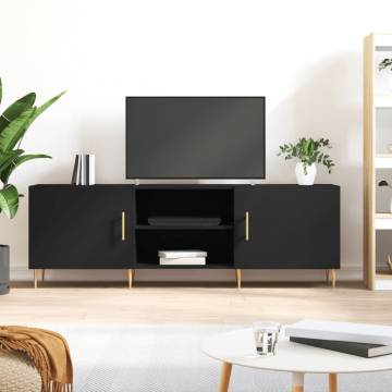 TV Cabinet Black 150x30x50 cm Engineered Wood