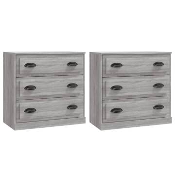 Sideboards 2 pcs Grey Sonoma Engineered Wood