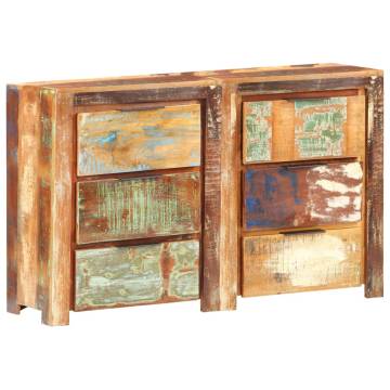 Drawer Cabinet 118x33x75 cm Solid Reclaimed Wood