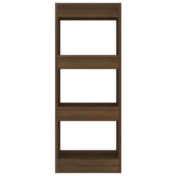 Book Cabinet/Room Divider Brown Oak 40x30x103 cm Engineered Wood