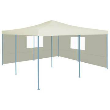 Folding Gazebo with 2 Sidewalls 5x5 m Cream