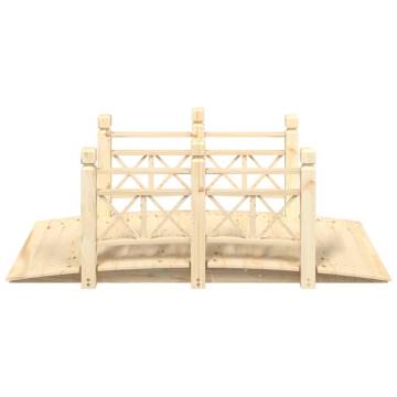 Garden Bridge with Railings 150x67x56cm Solid Wood Spruce