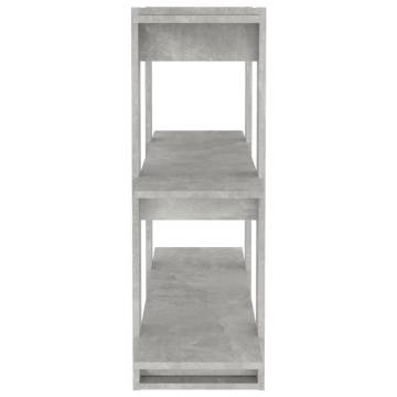 Book Cabinet/Room Divider Concrete Grey 100x30x87 cm