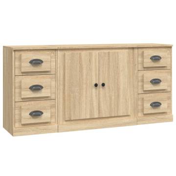 Sideboards 3 pcs Sonoma Oak Engineered Wood