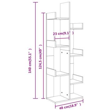 Book Cabinet Sonoma Oak 48x25.5x140 cm Engineered Wood