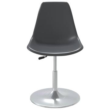 Swivel Dining Chairs 4 pcs Grey PP