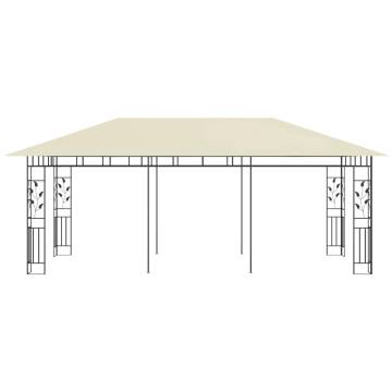 Gazebo with Mosquito Net 6x3x2.73 m Cream