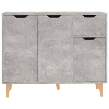 Sideboard Concrete Grey 90x30x72 cm Engineered Wood