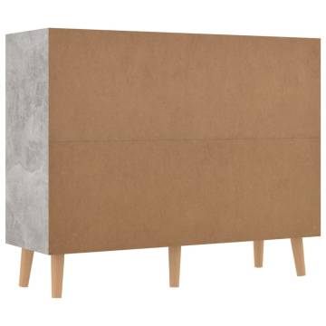 Sideboard Concrete Grey 90x30x72 cm Engineered Wood