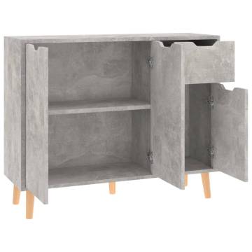 Sideboard Concrete Grey 90x30x72 cm Engineered Wood