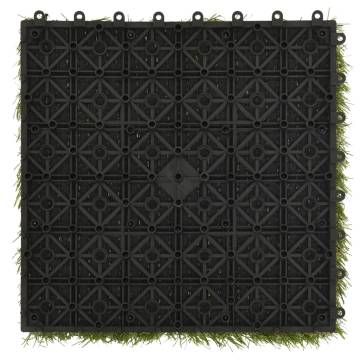 Artificial Grass Tiles 11 pcs Green 30x30 cm