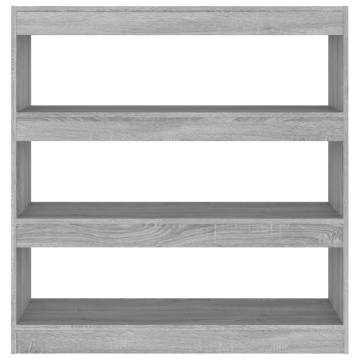 Book Cabinet/Room Divider Grey Sonoma 100x30x103 cm