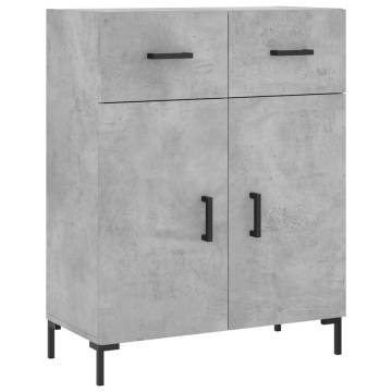 Highboard Concrete Grey 69.5x34x180 cm Engineered Wood