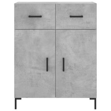 Highboard Concrete Grey 69.5x34x180 cm Engineered Wood