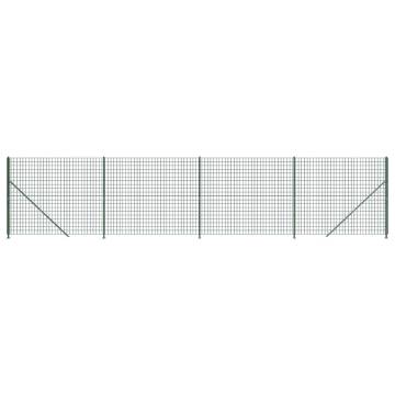 Wire Mesh Fence with Flange Green 2.2x10 m